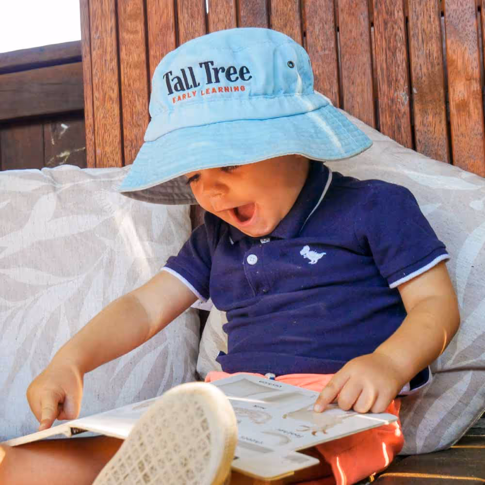 Young child enjoying a storybook