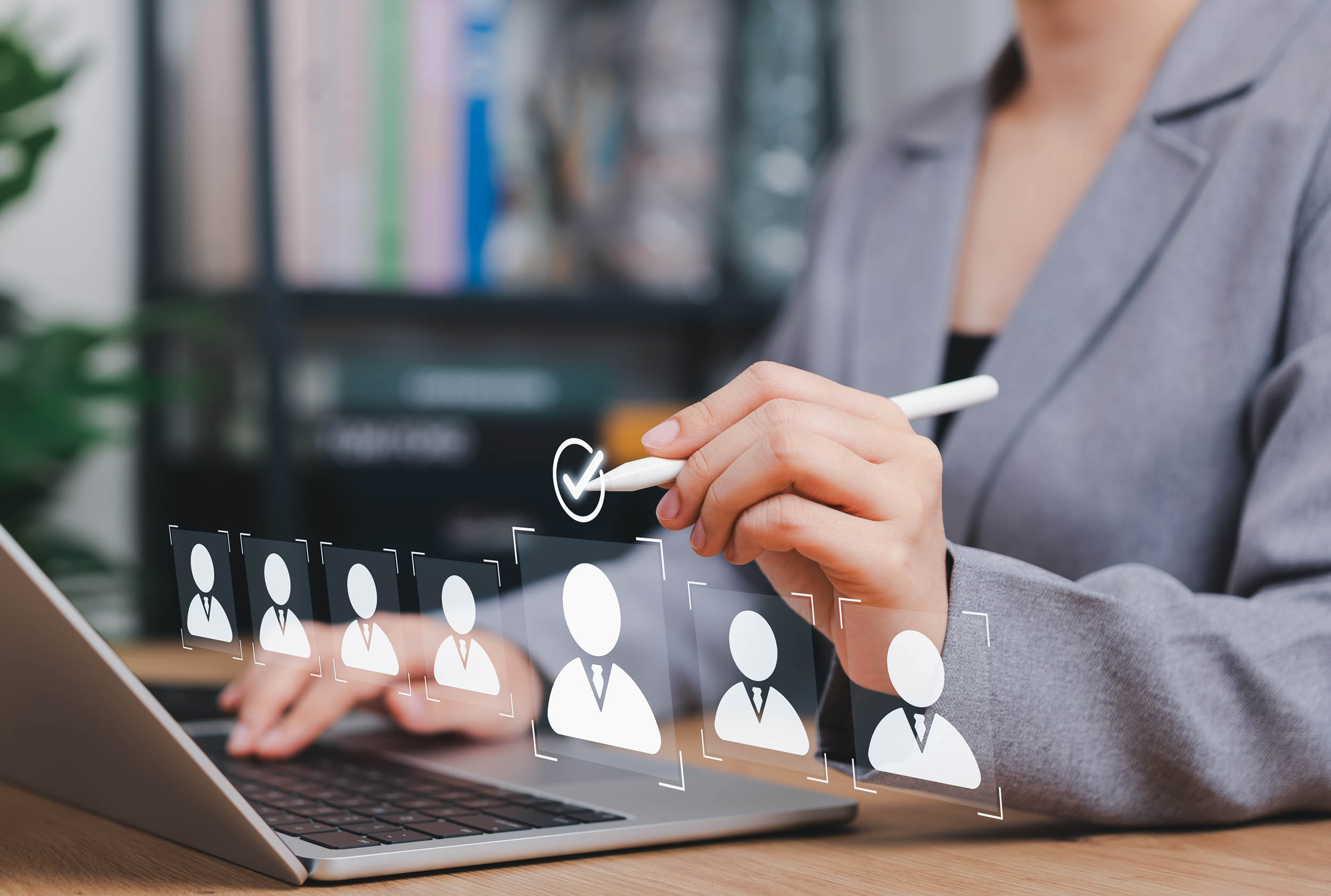 Accountant reviewing a client list to identify advisory opportunities
