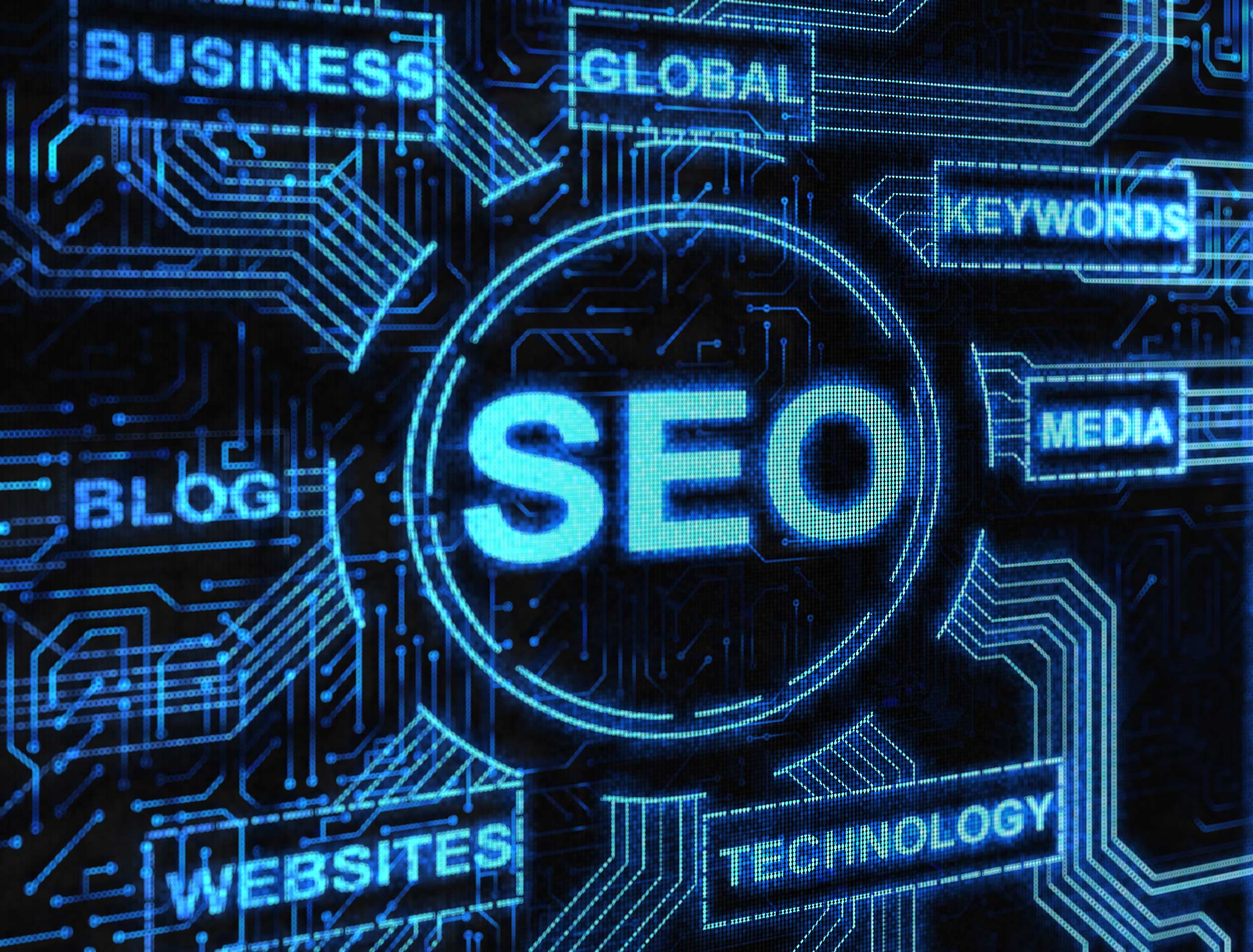SEO keywords displayed on a search interface