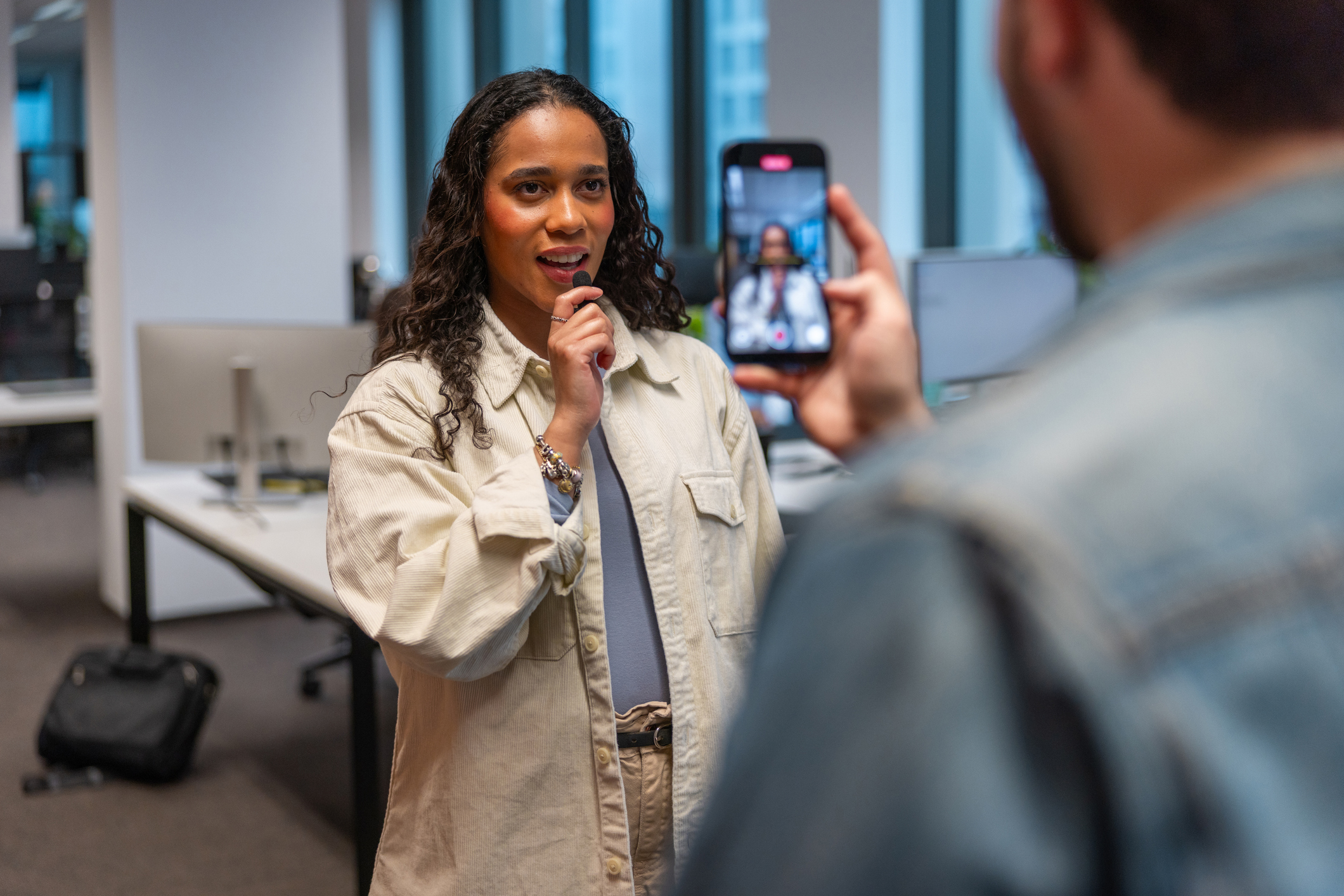 Accountant recording a video to build trust with prospective clients