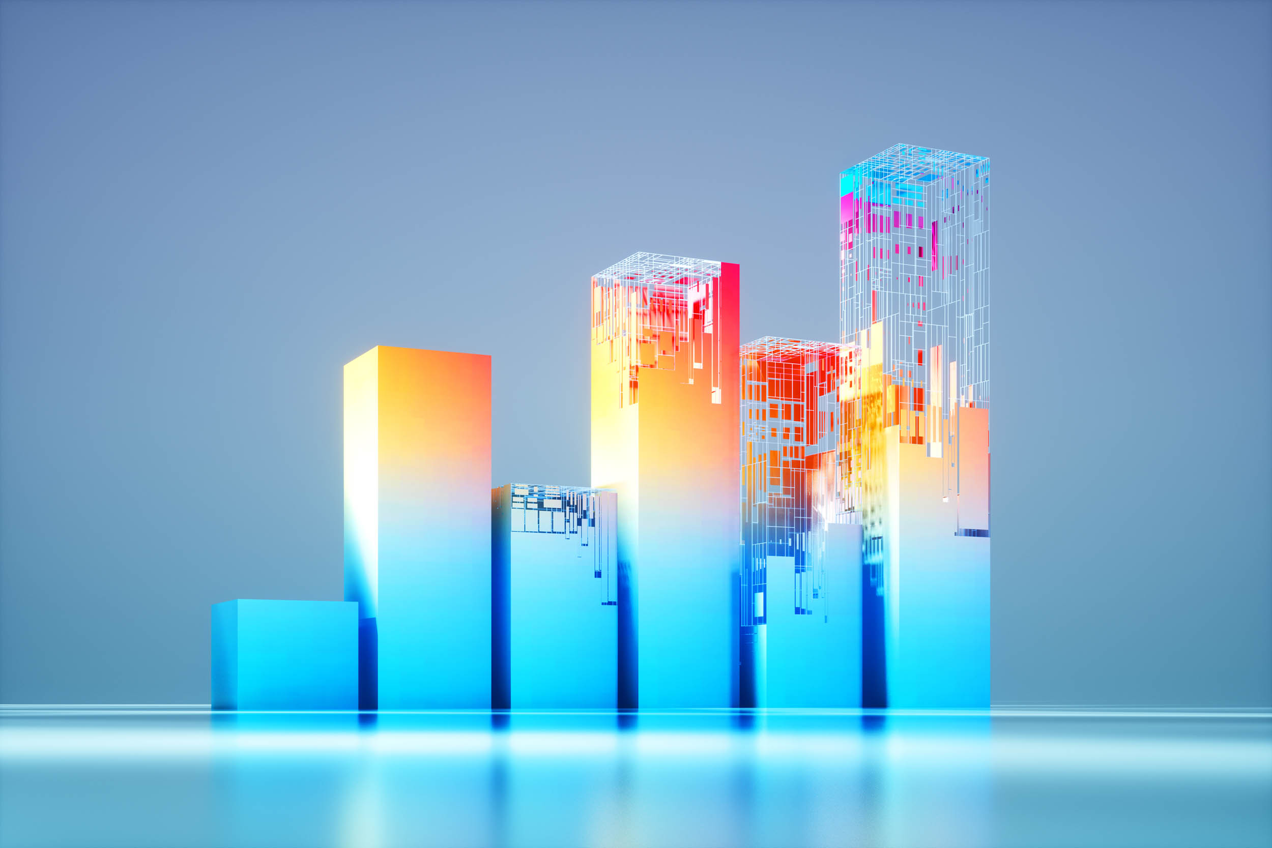 Digital graph visualizer representing how to measure AI success in accounting firms
