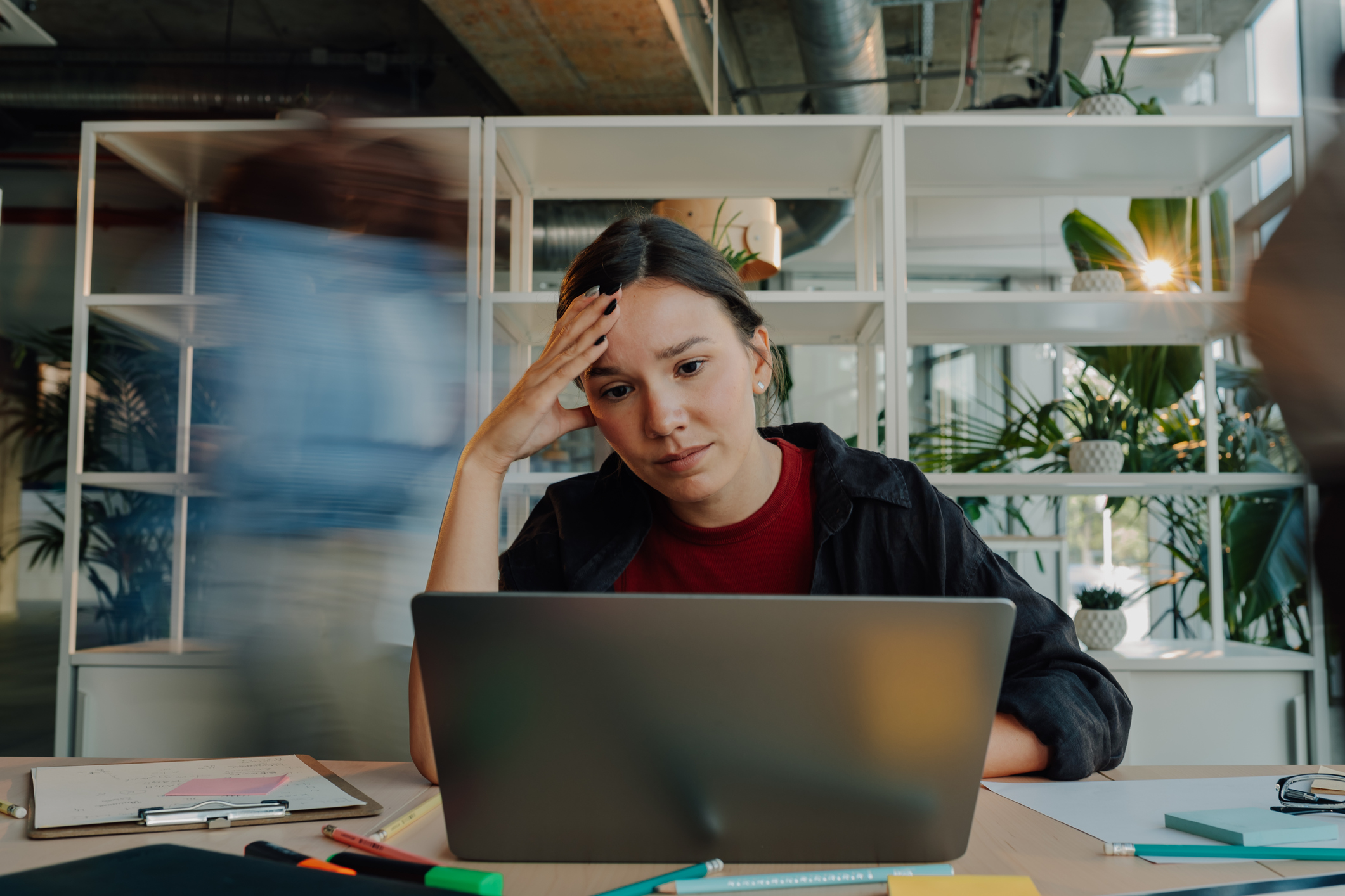 Person reviewing search rankings, representing the risk of attracting the wrong clients
