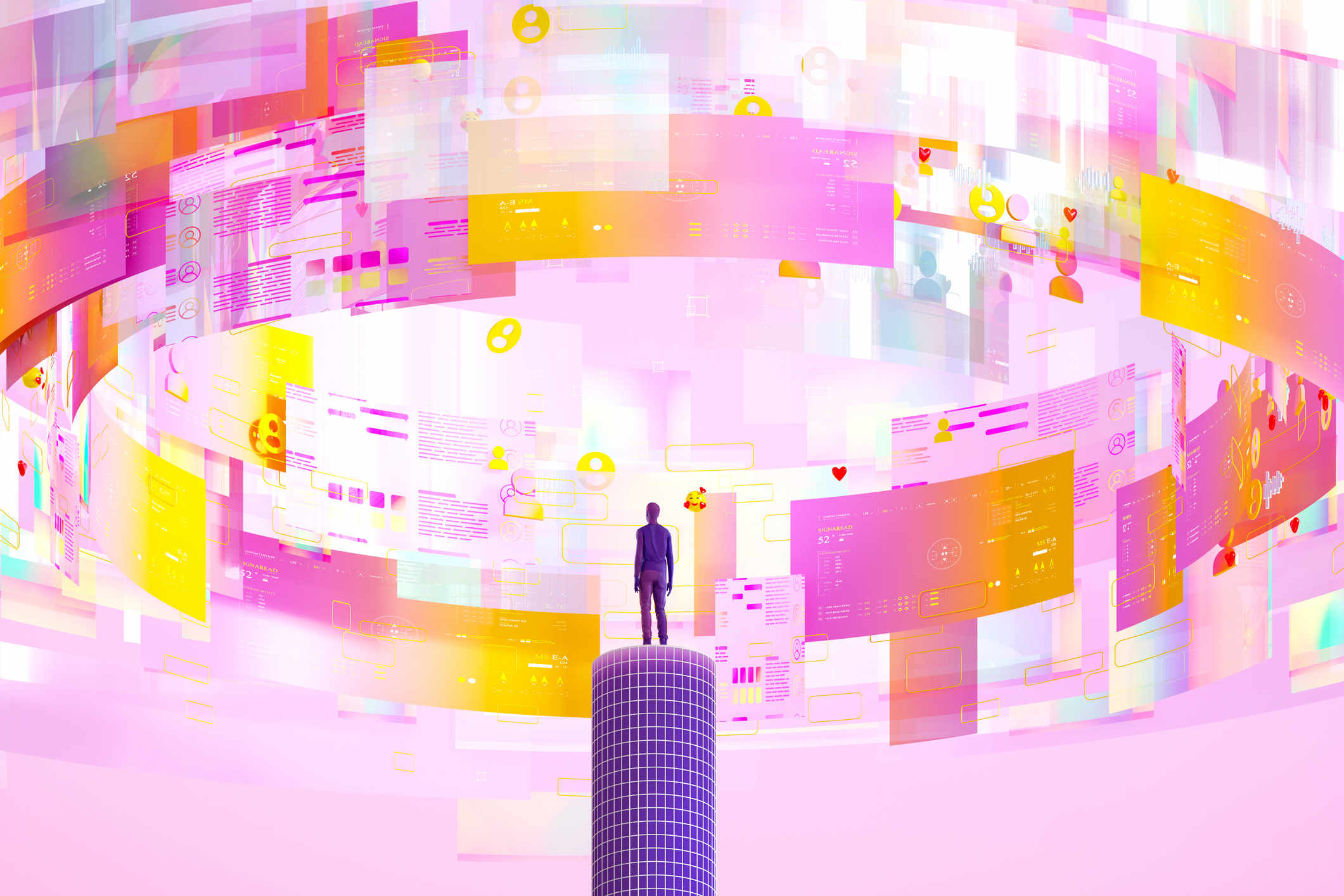 Person analyzing client data, representing AI-driven personalization insight