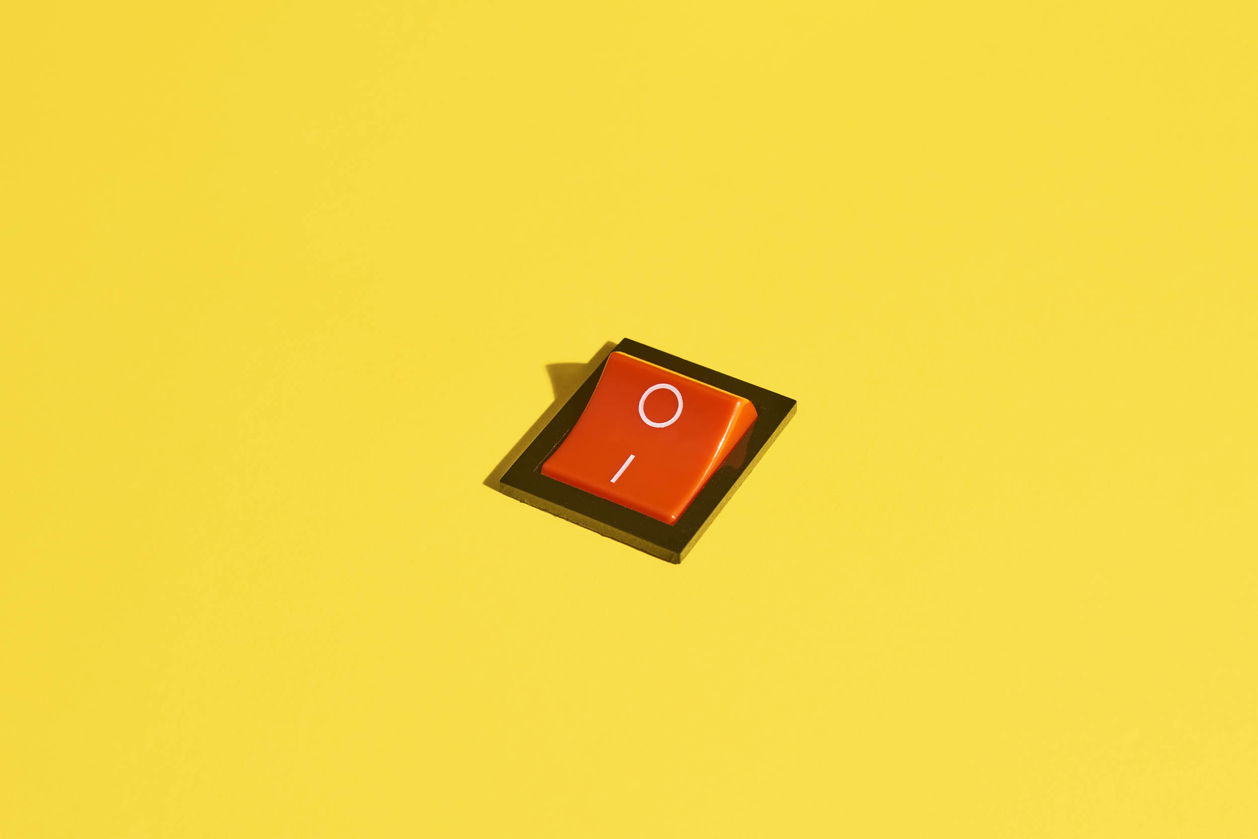 On-off switch, representing the shutdown of an AI bookkeeping startup