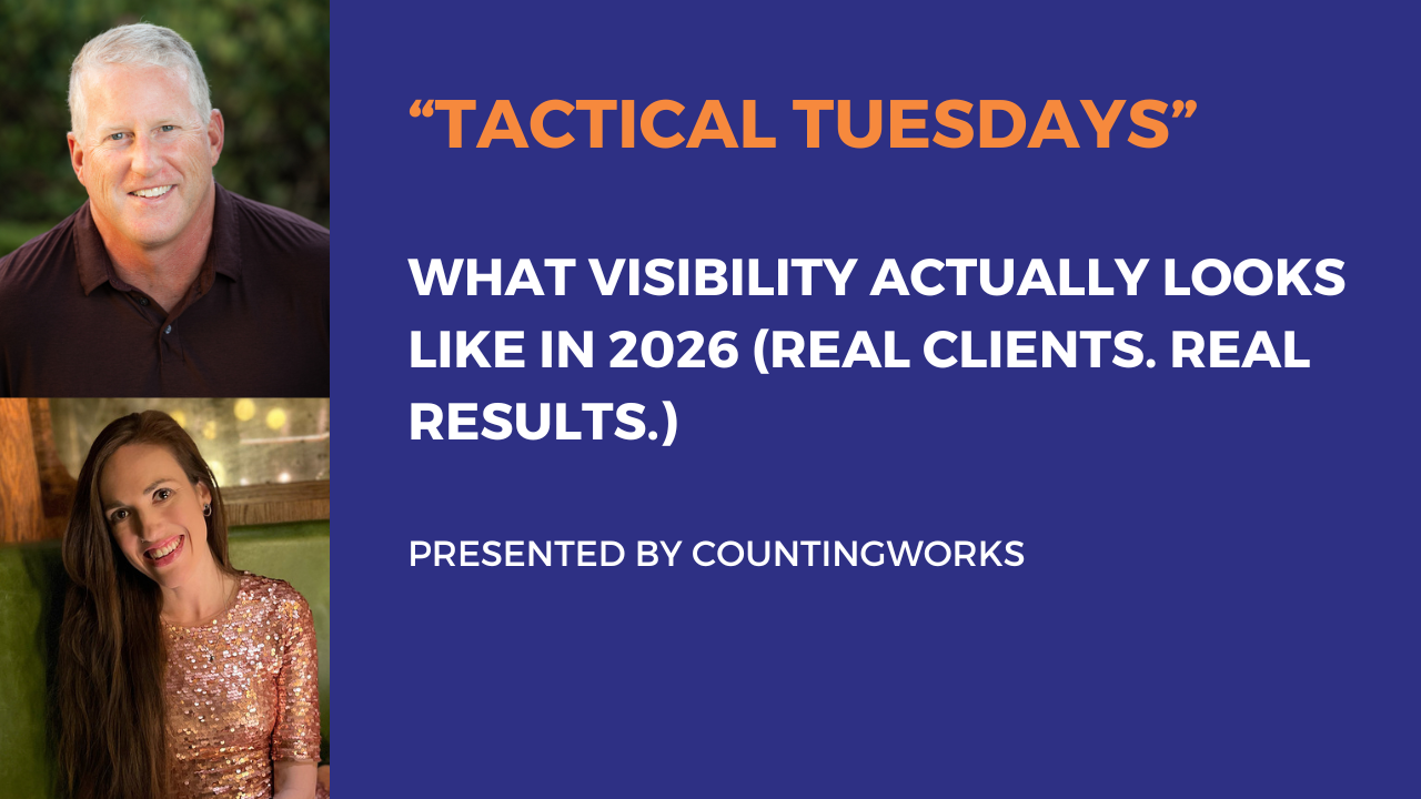 Case study graphic exploring what modern firm visibility looks like today