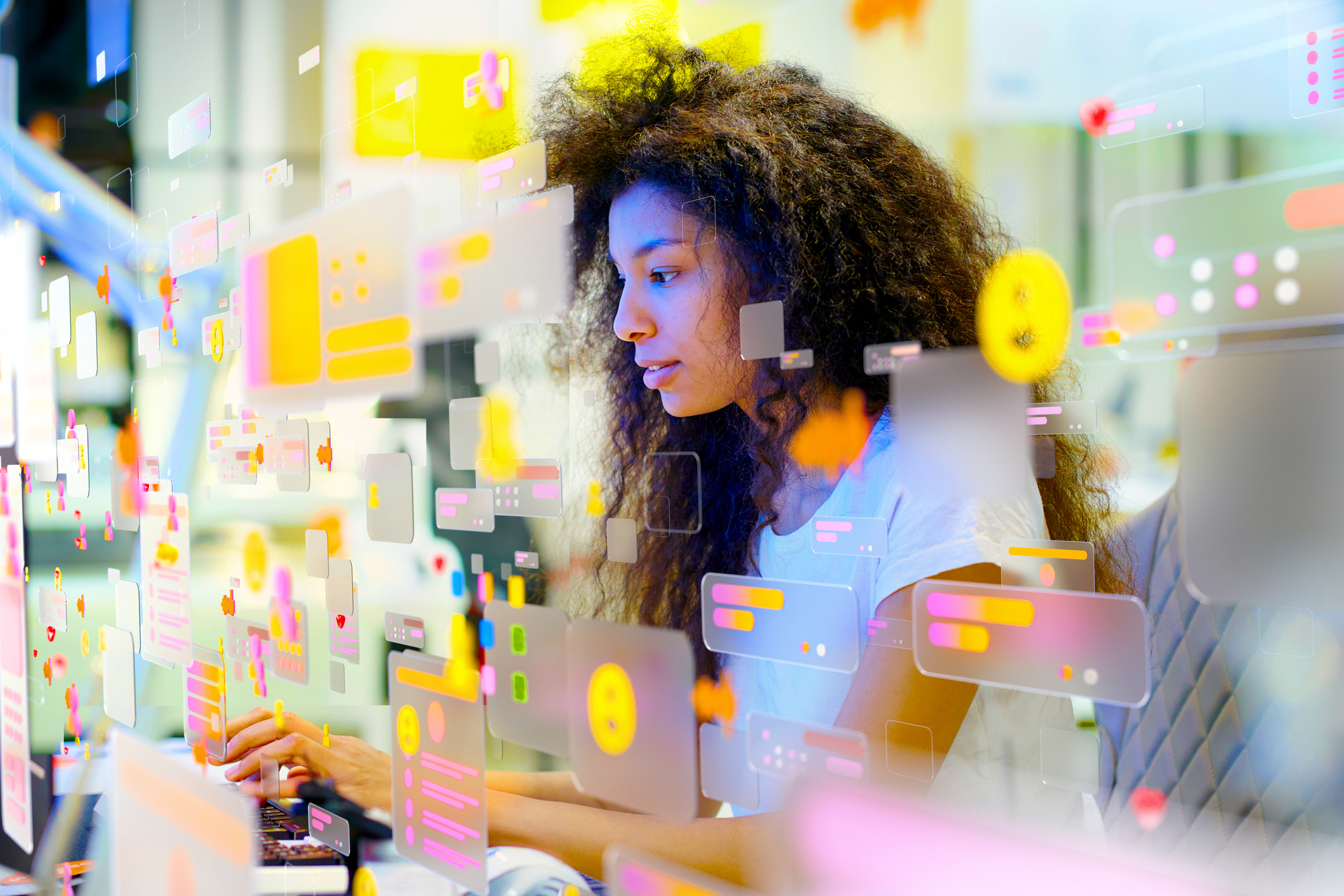 Person using an AI chat interface instead of a traditional search engine