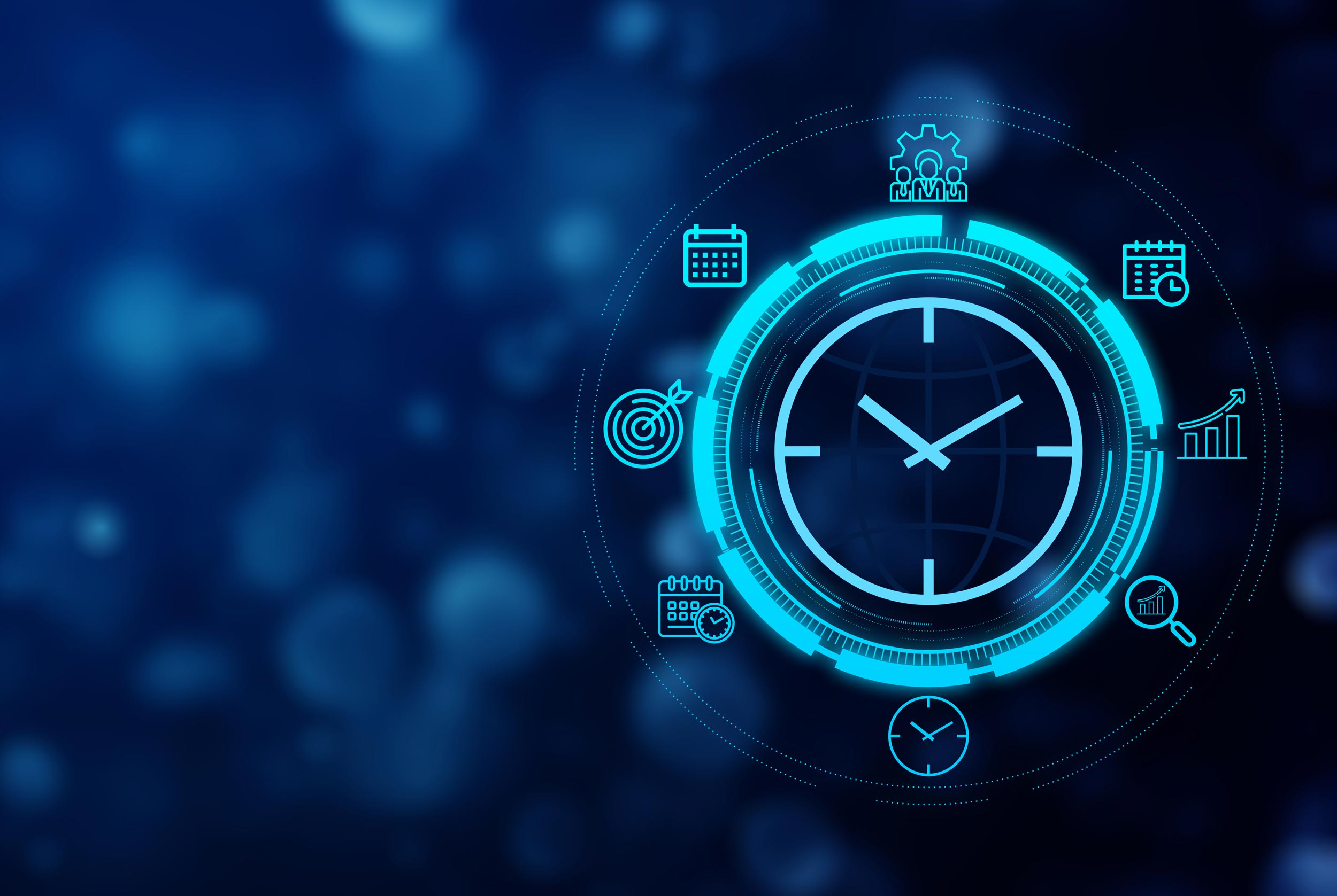 Time management and planning graphic, representing CFO advisory services