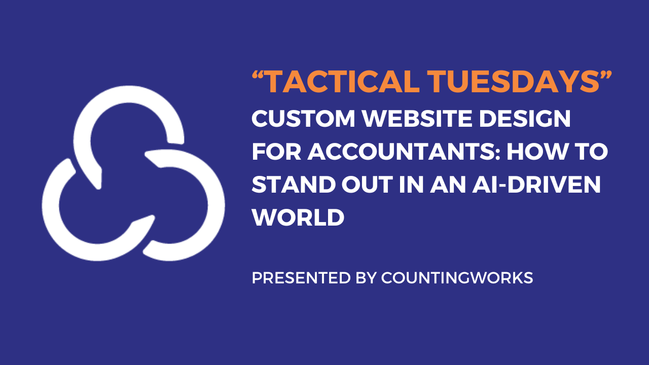 Case study graphic on custom website design capabilities for accounting firms