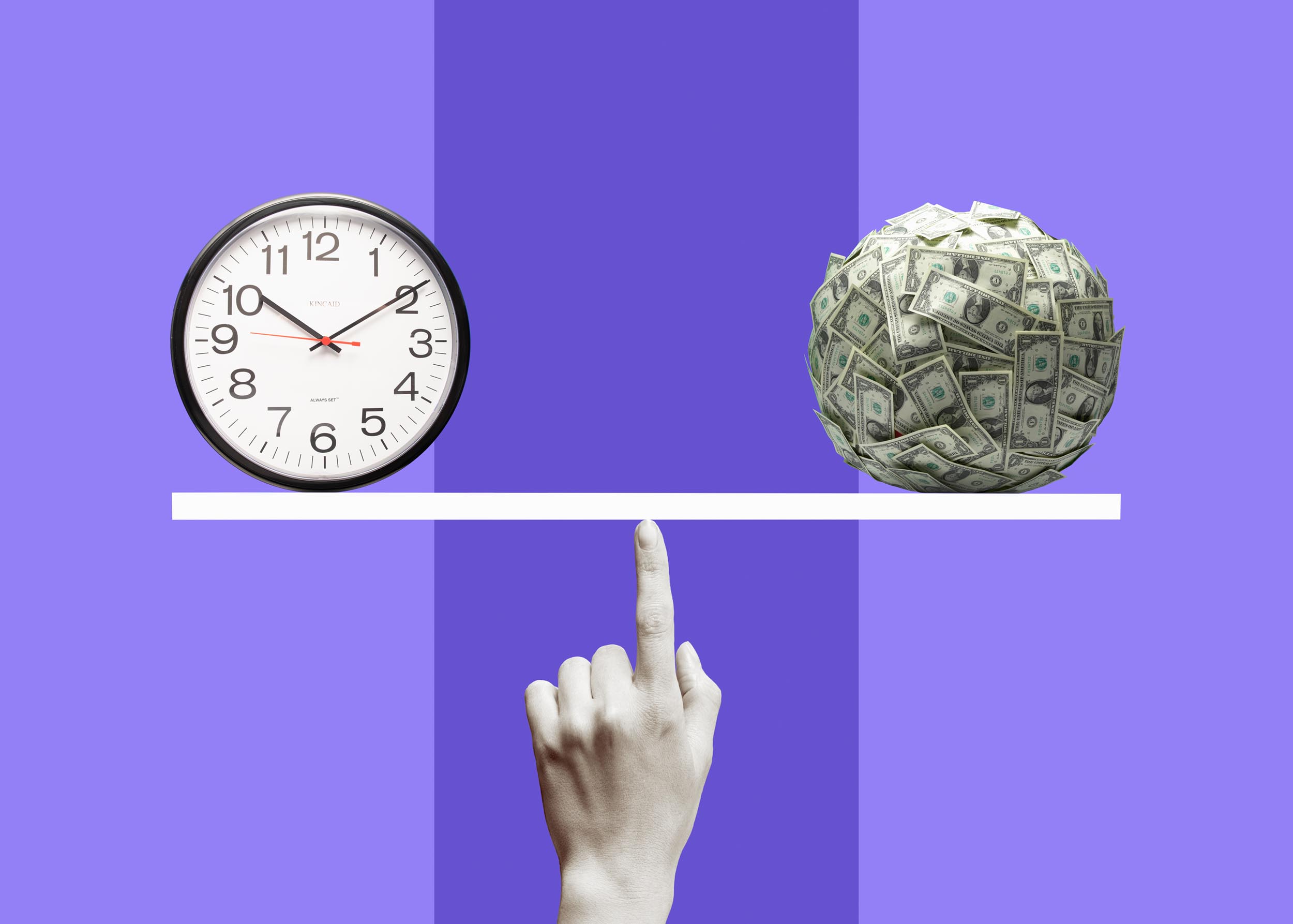 Balancing time and money, representing the cost of delaying AI adoption