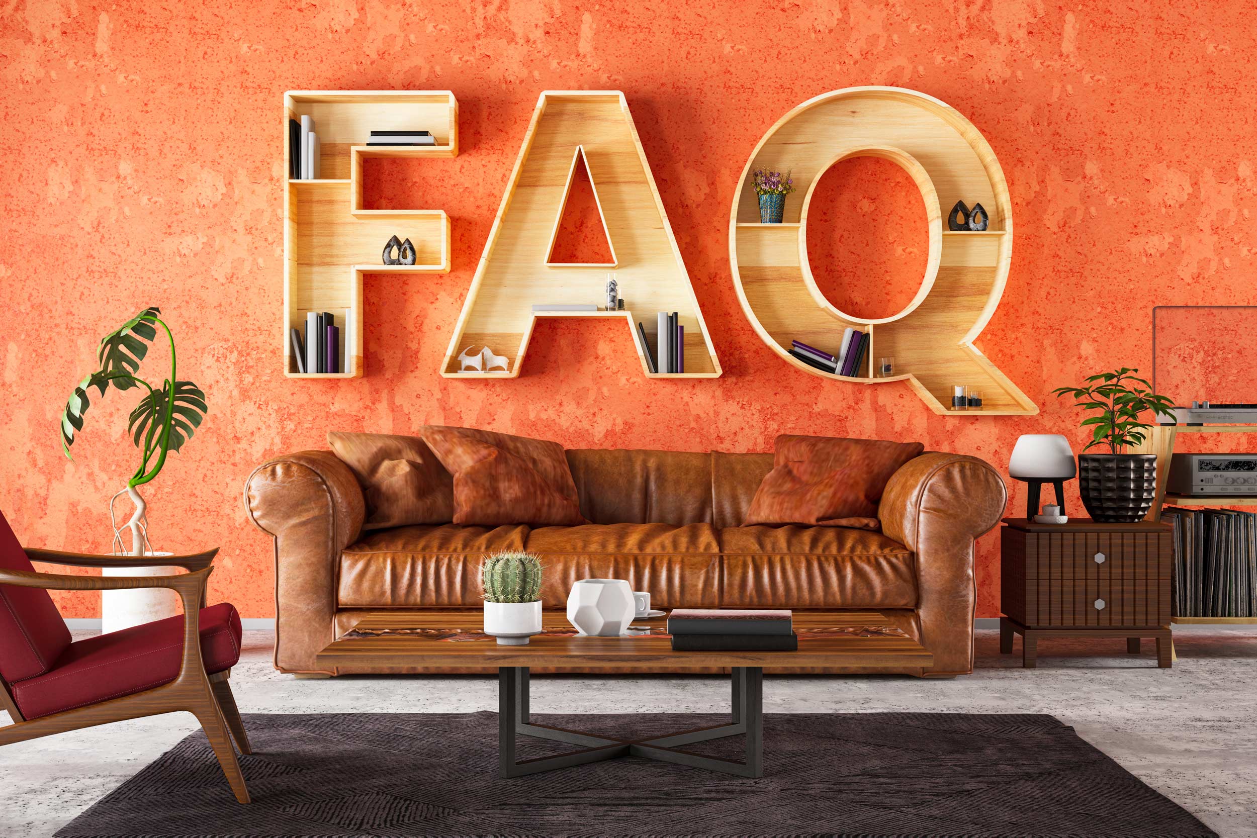 FAQ graphic, representing structured question-and-answer content for SEO