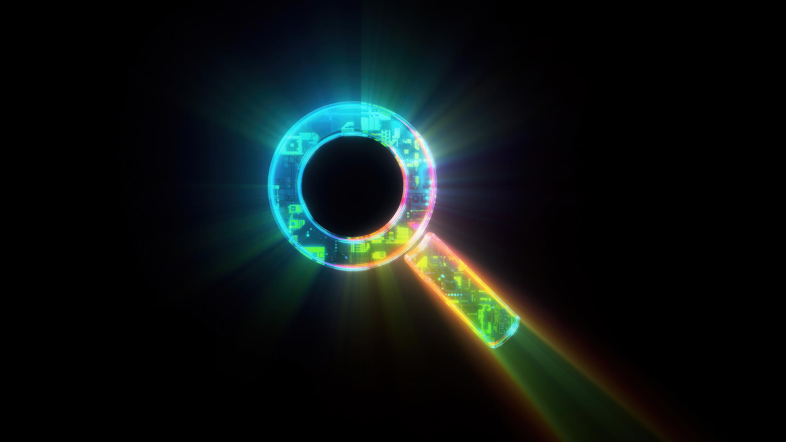 Digital search optimization magnifying glass, representing generative engine optimization