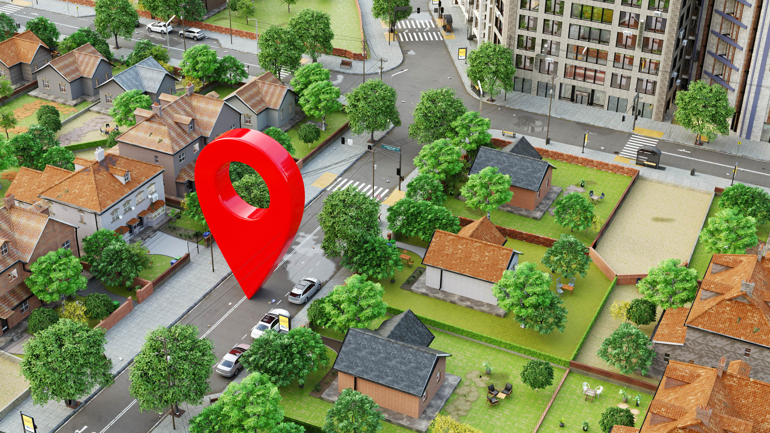 GPS navigation graphic, representing local SEO and search personalization