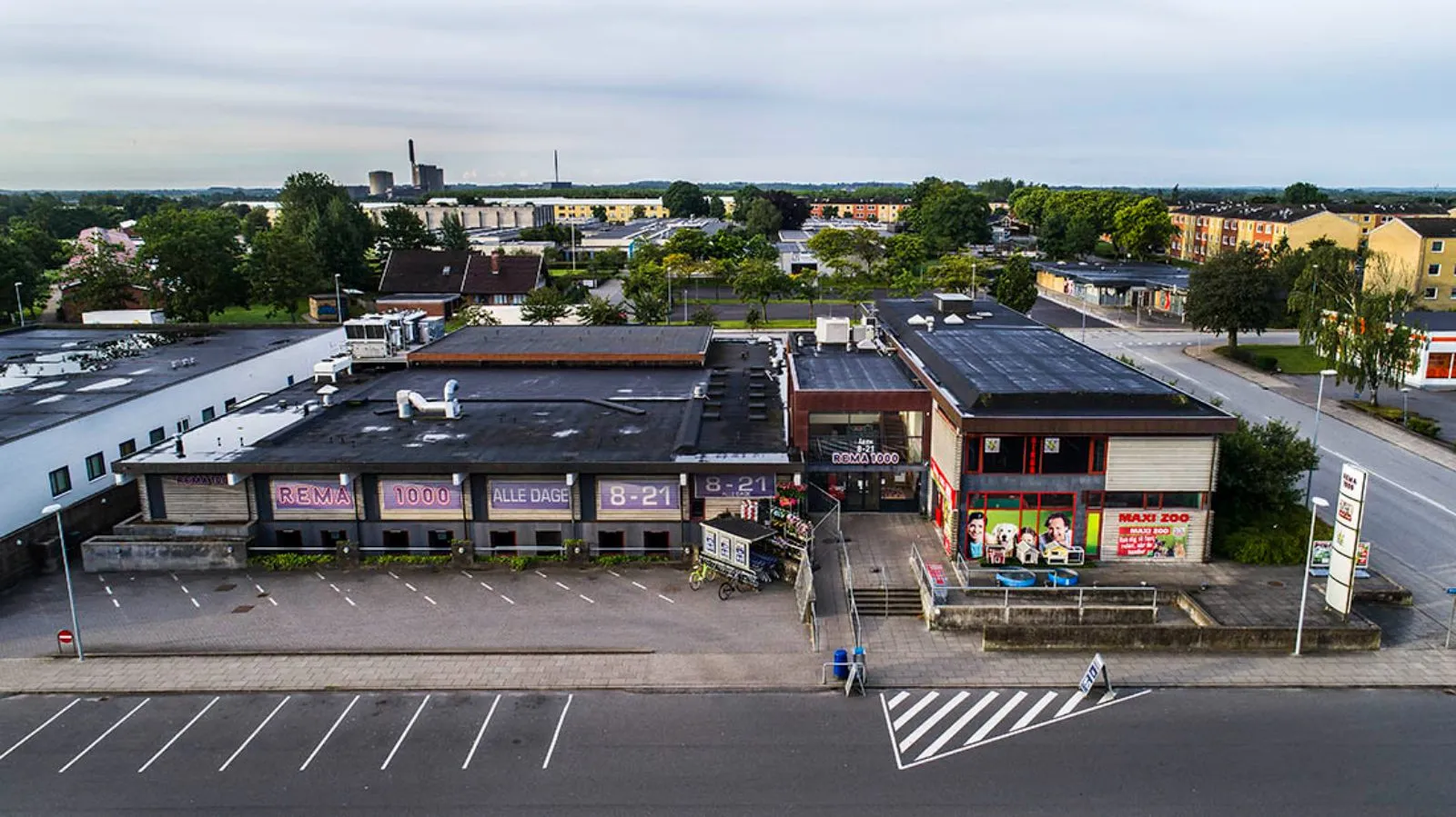 Ejendommen på Absalonsvej set fra oven