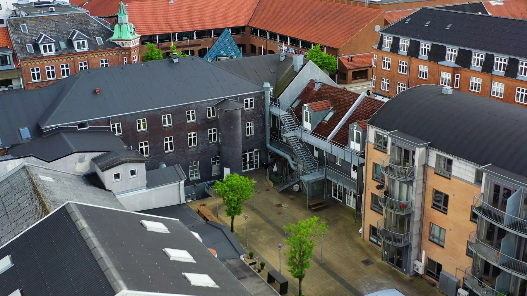 Baggården i ejendommen i Fonnesbechsgade og Østergade i Herning