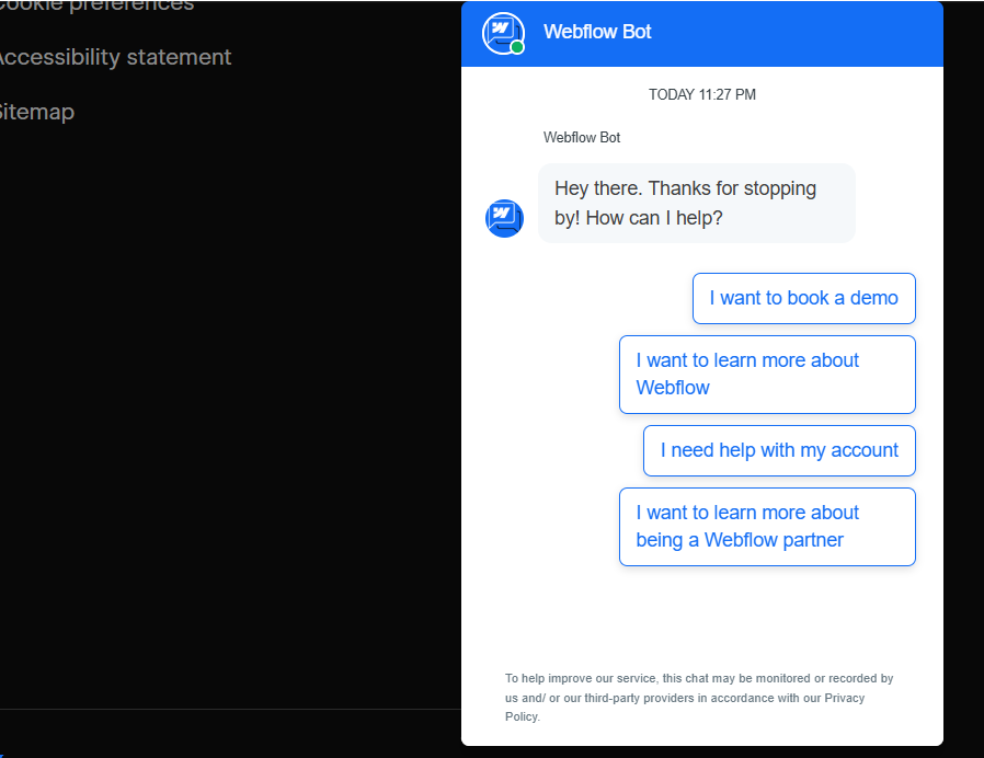 webflow bot