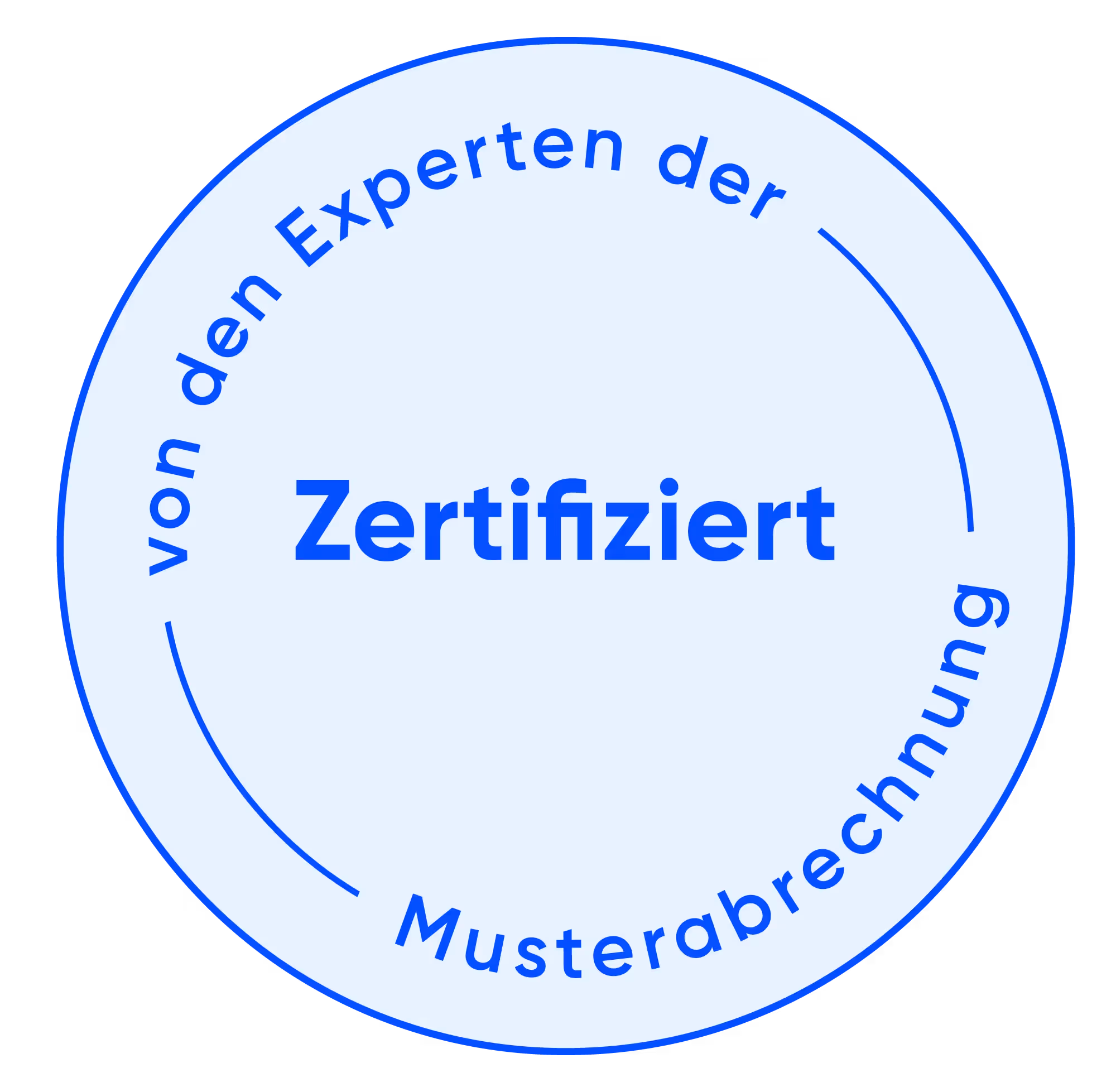 Siegel zertifiziert von den experten der musterabrechnung
