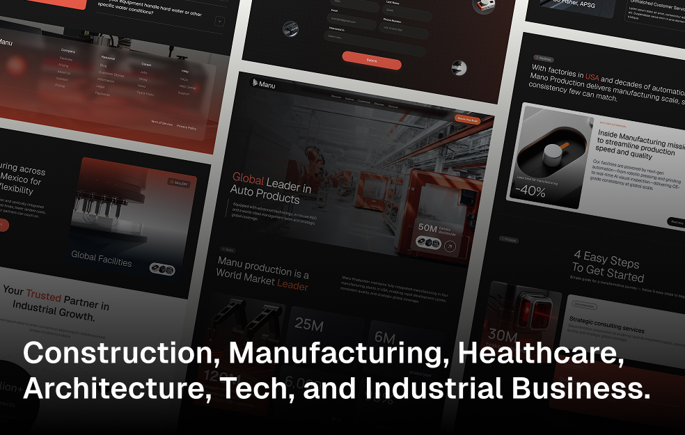 Construction, Manufacturing, Insudtrial Websites. cover image
