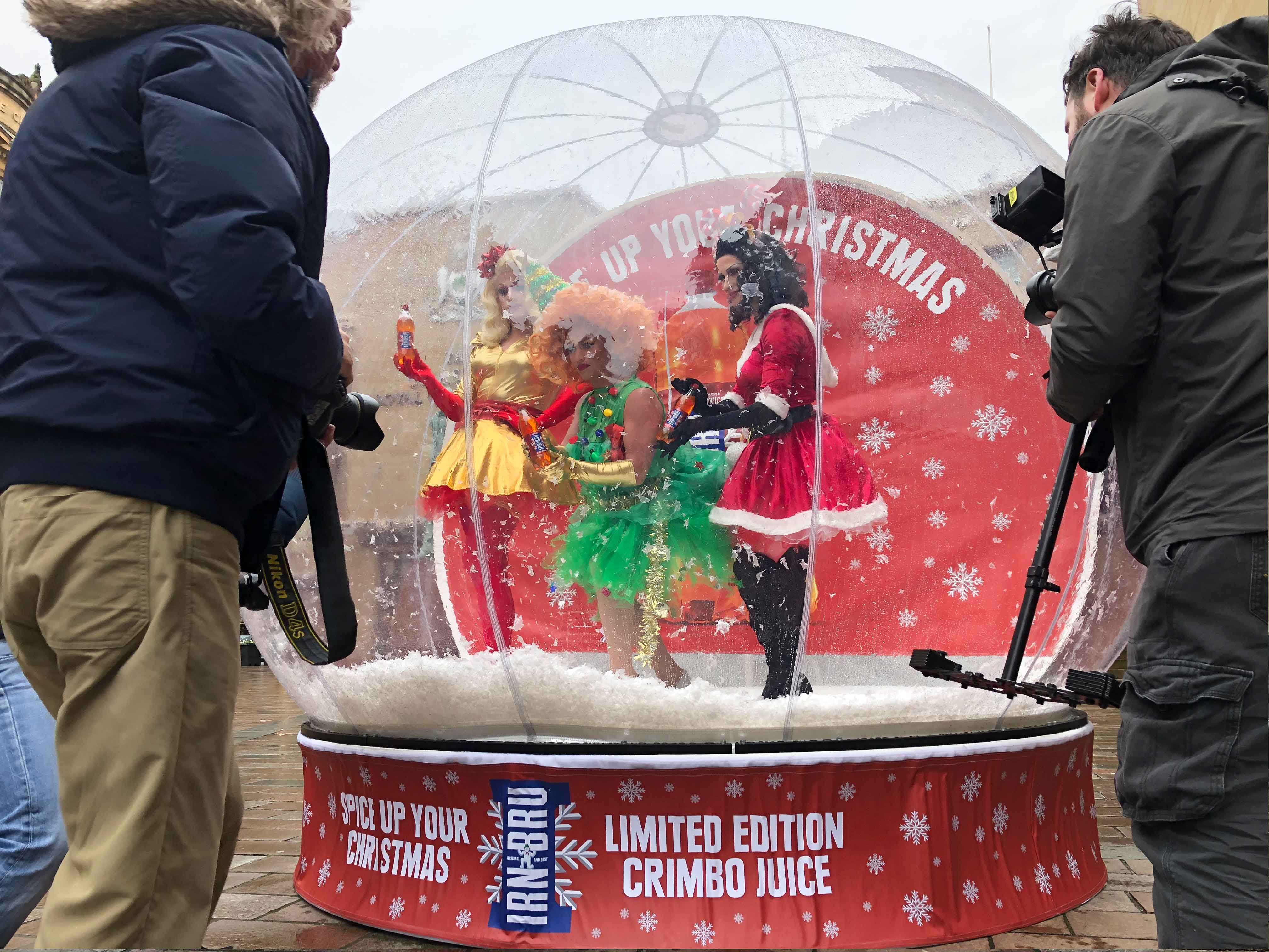 Let it snow globe events giant snow globe hire