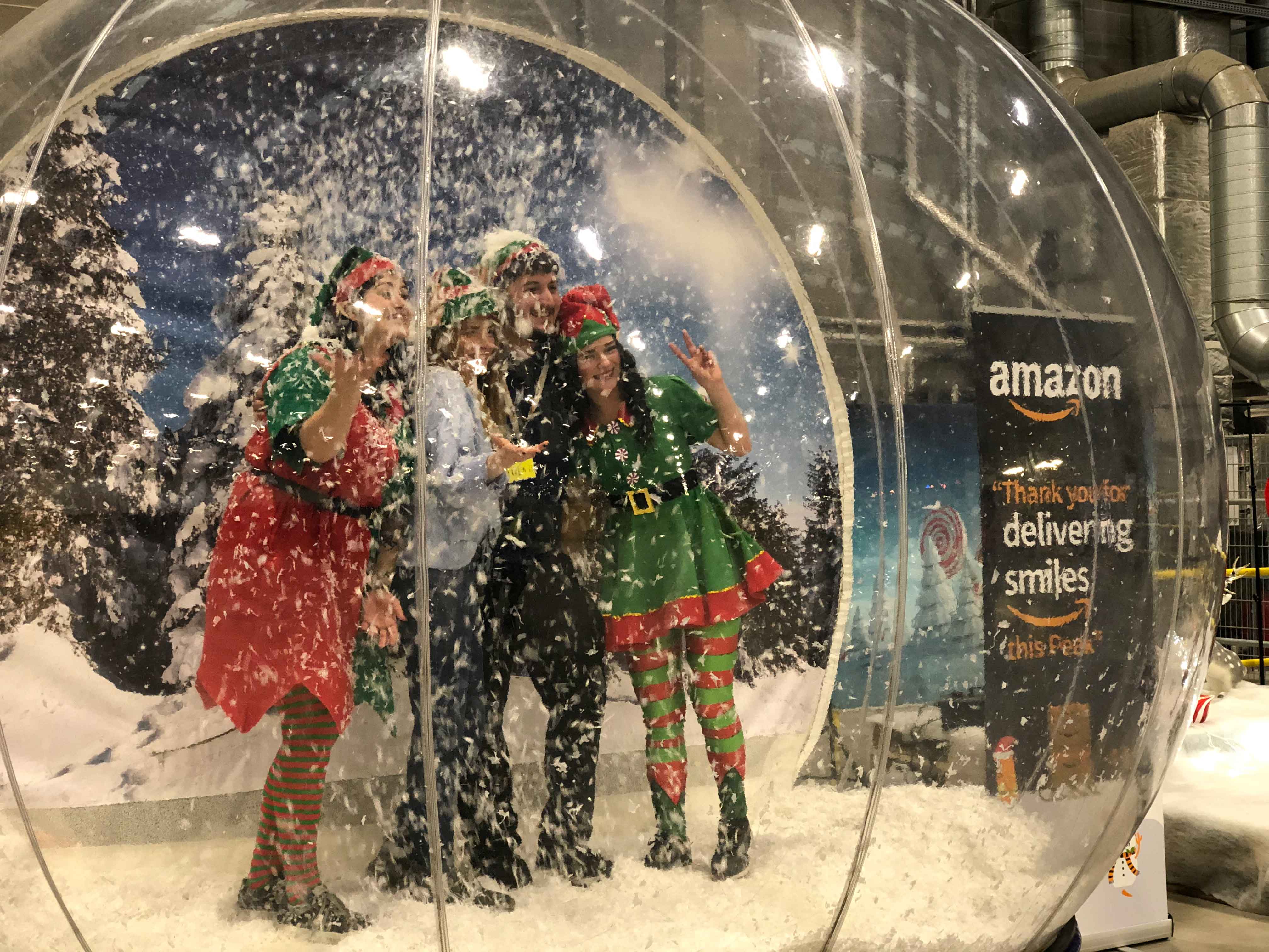 Let it snow globe events giant snow globe hire