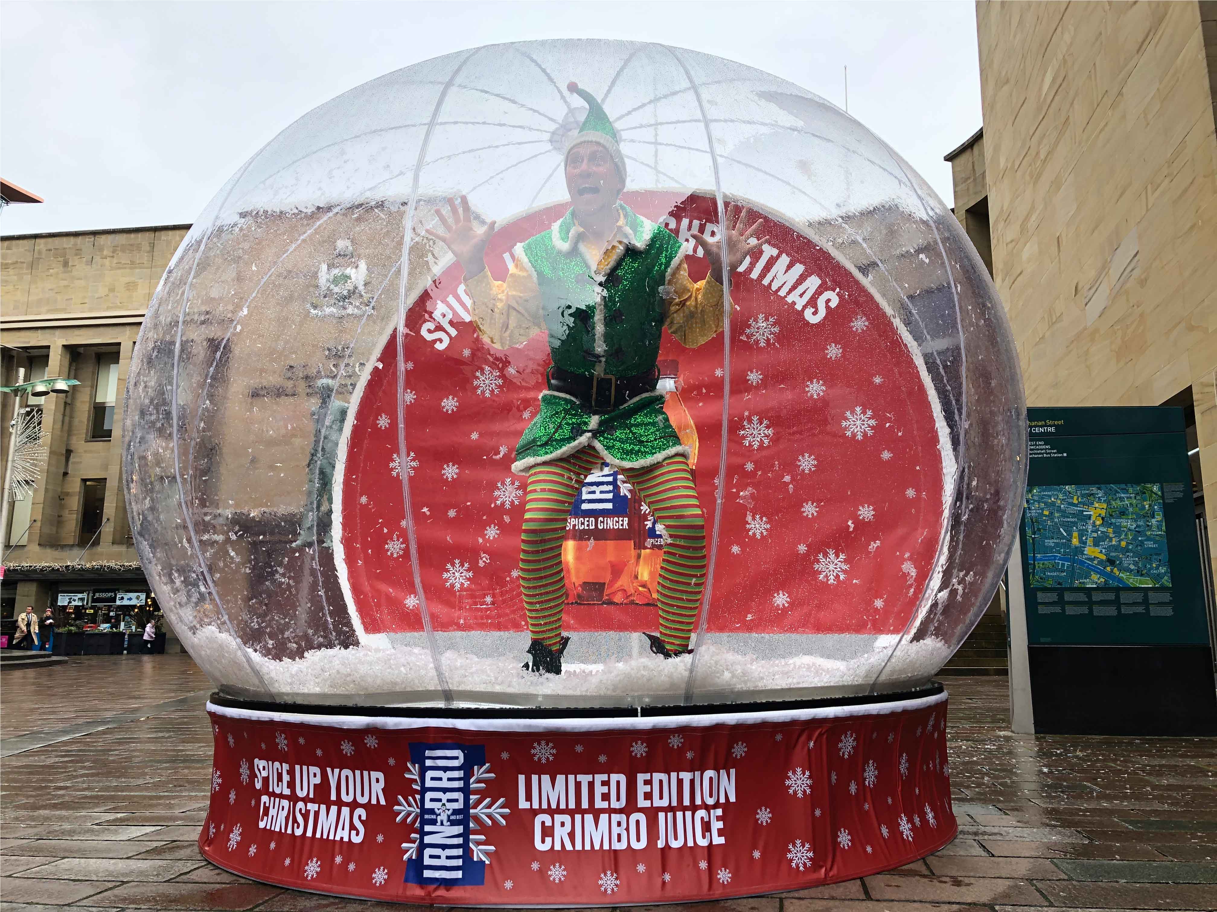 Let it snow globe events giant snow globe hire