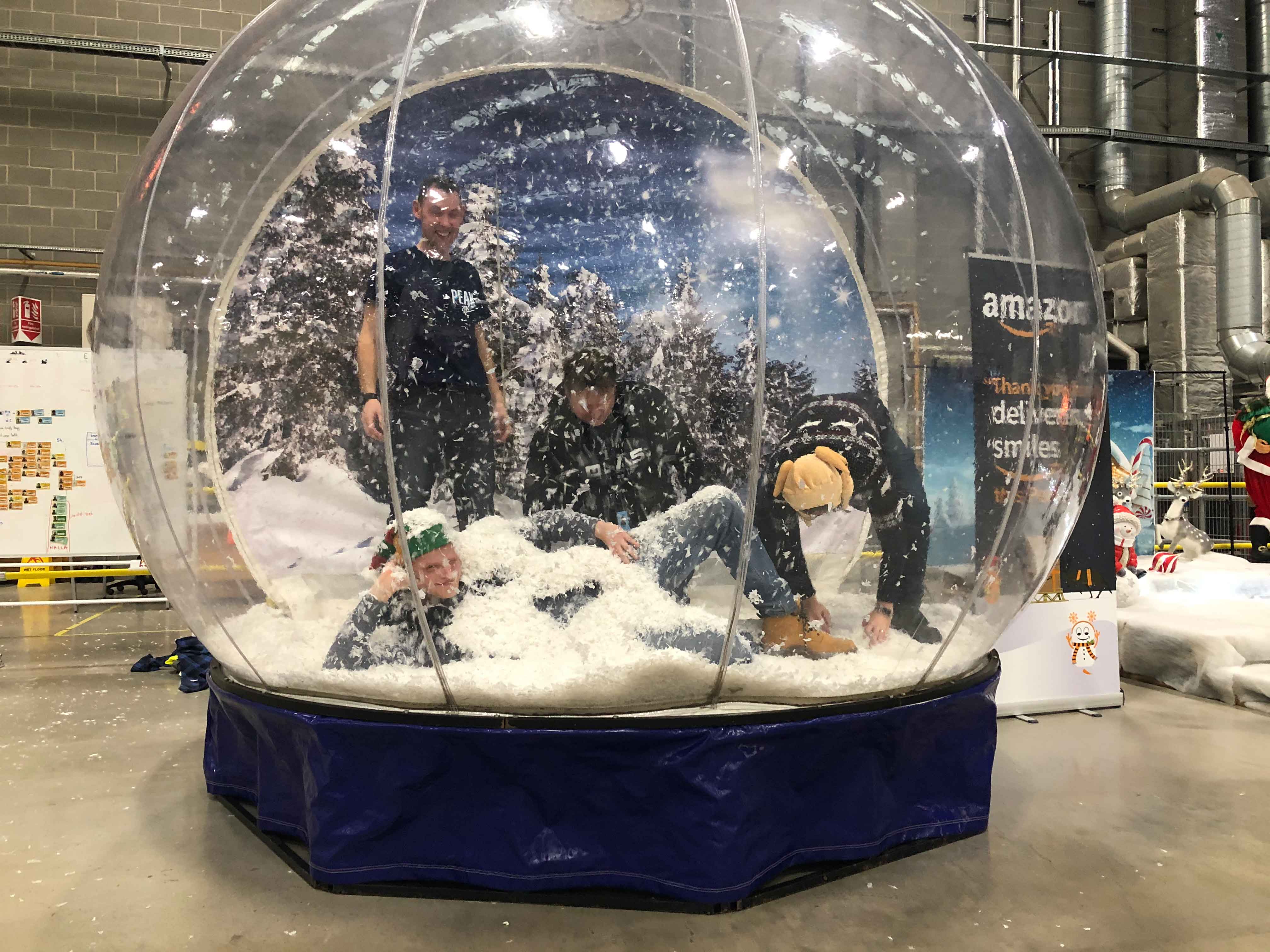 Let it snow globe events giant snow globe hire