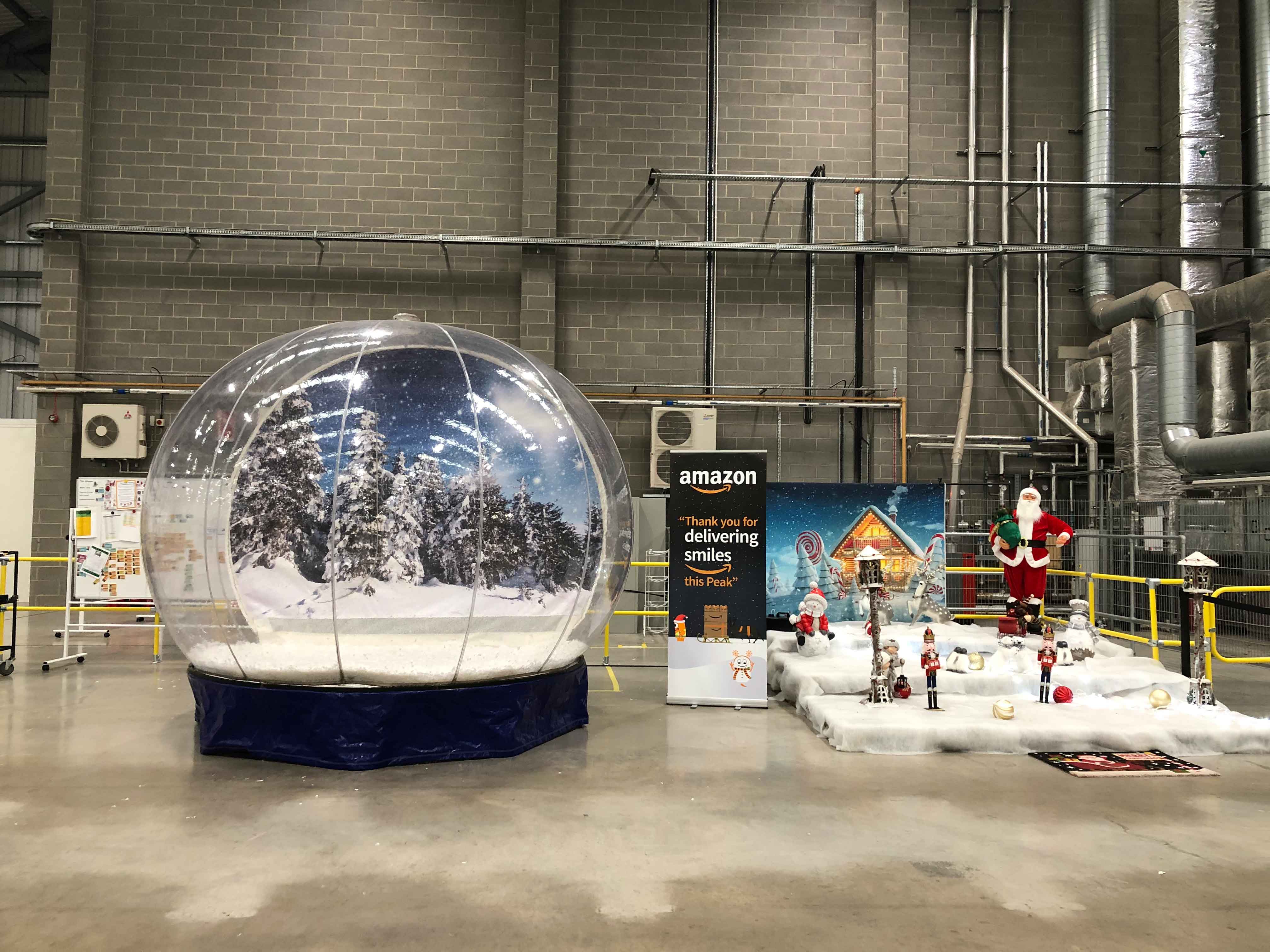 Let it snow globe events giant snow globe hire