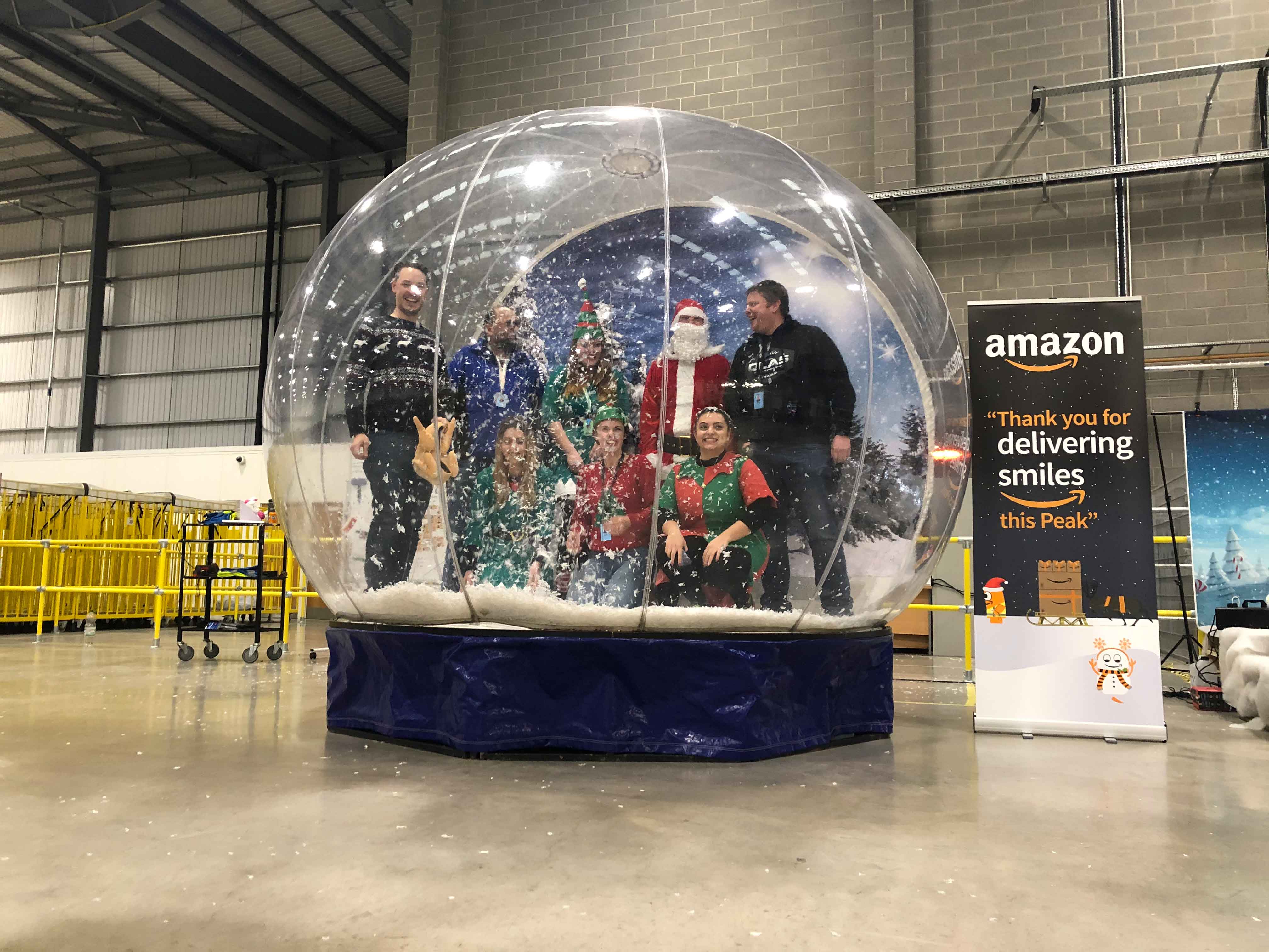 Let it snow globe events giant snow globe hire