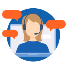 a woman wearing a headset
