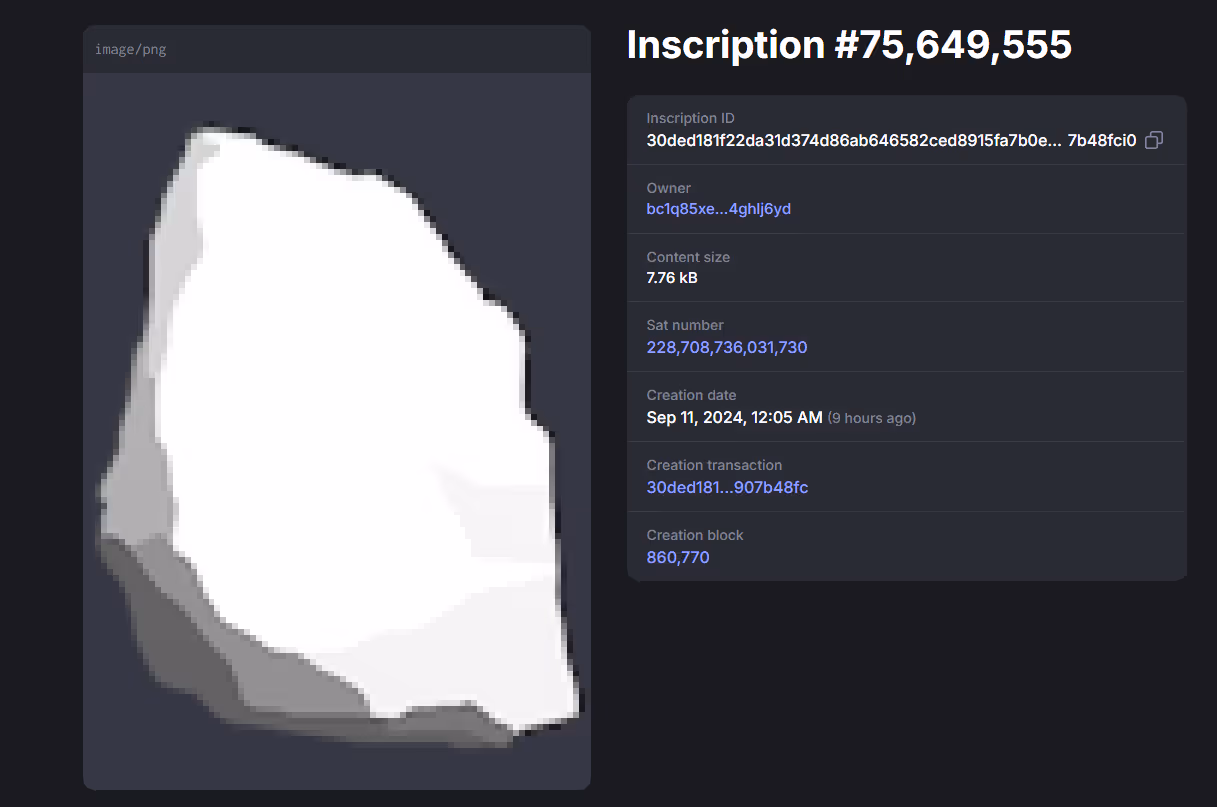 White Rock Ordinal Inscription