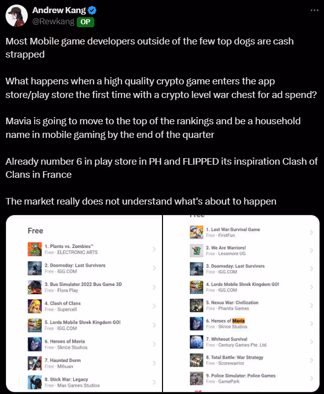 Andrew Kang on Heroes of Mavia in the mobile gaming sector