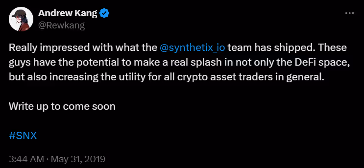 Andrew Kang on Synthetix