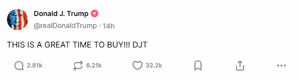 Trump’s post on Truth Social