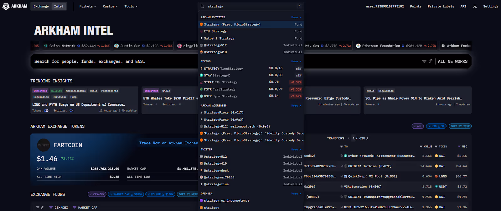 Arkham Intel platform