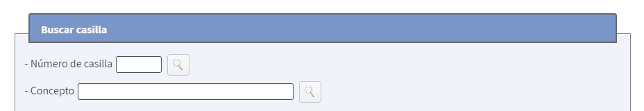Buscador de casillas en el borrador de una declaración de la renta