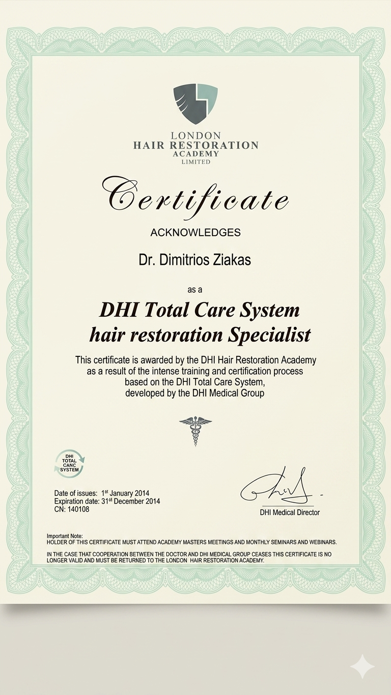 DHI Total Care Certificate
