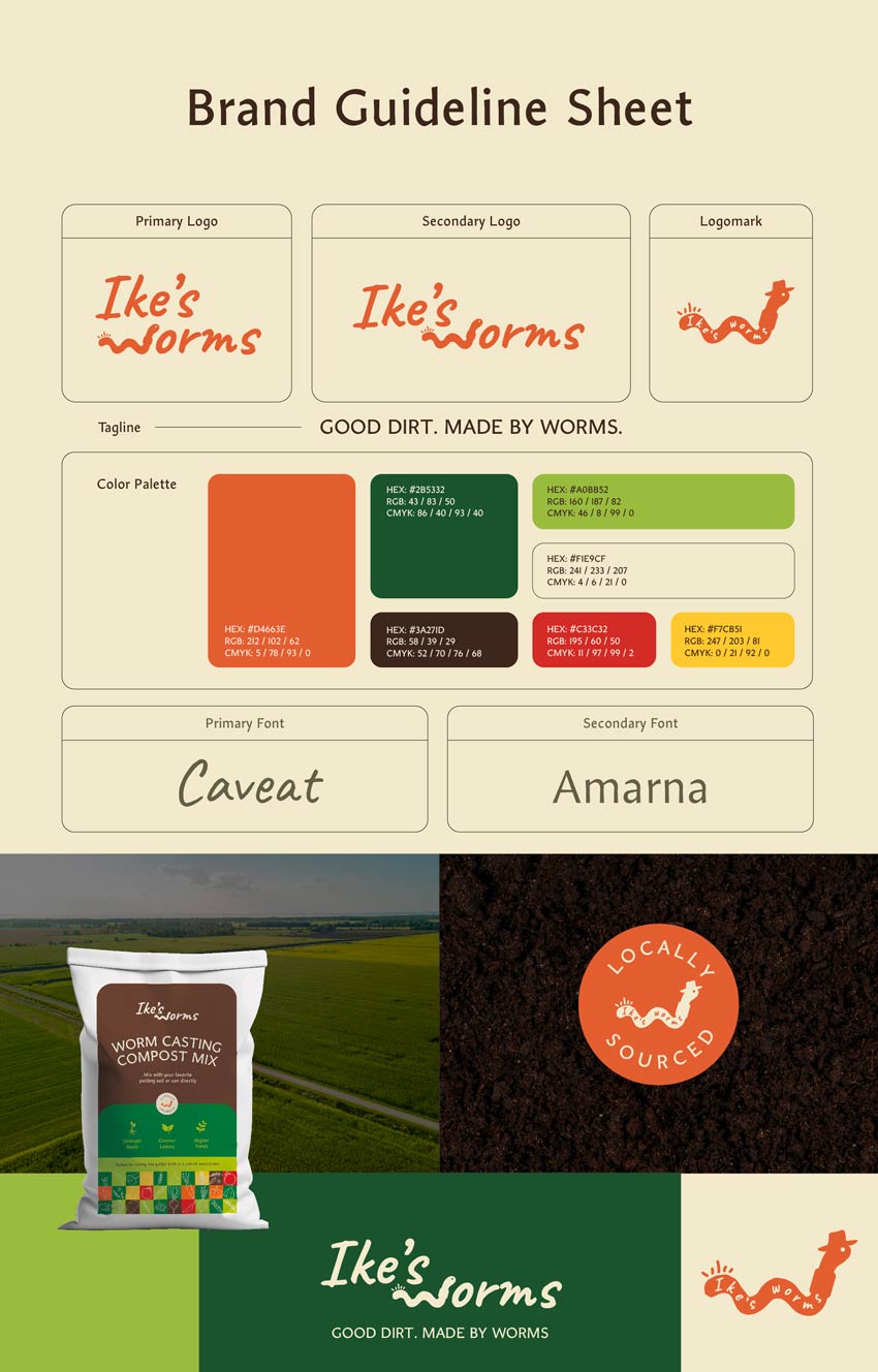 Ike's Worms brand guidelines