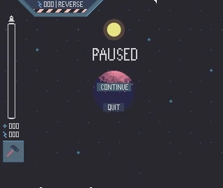 Final version of the UI for the game, paused.
