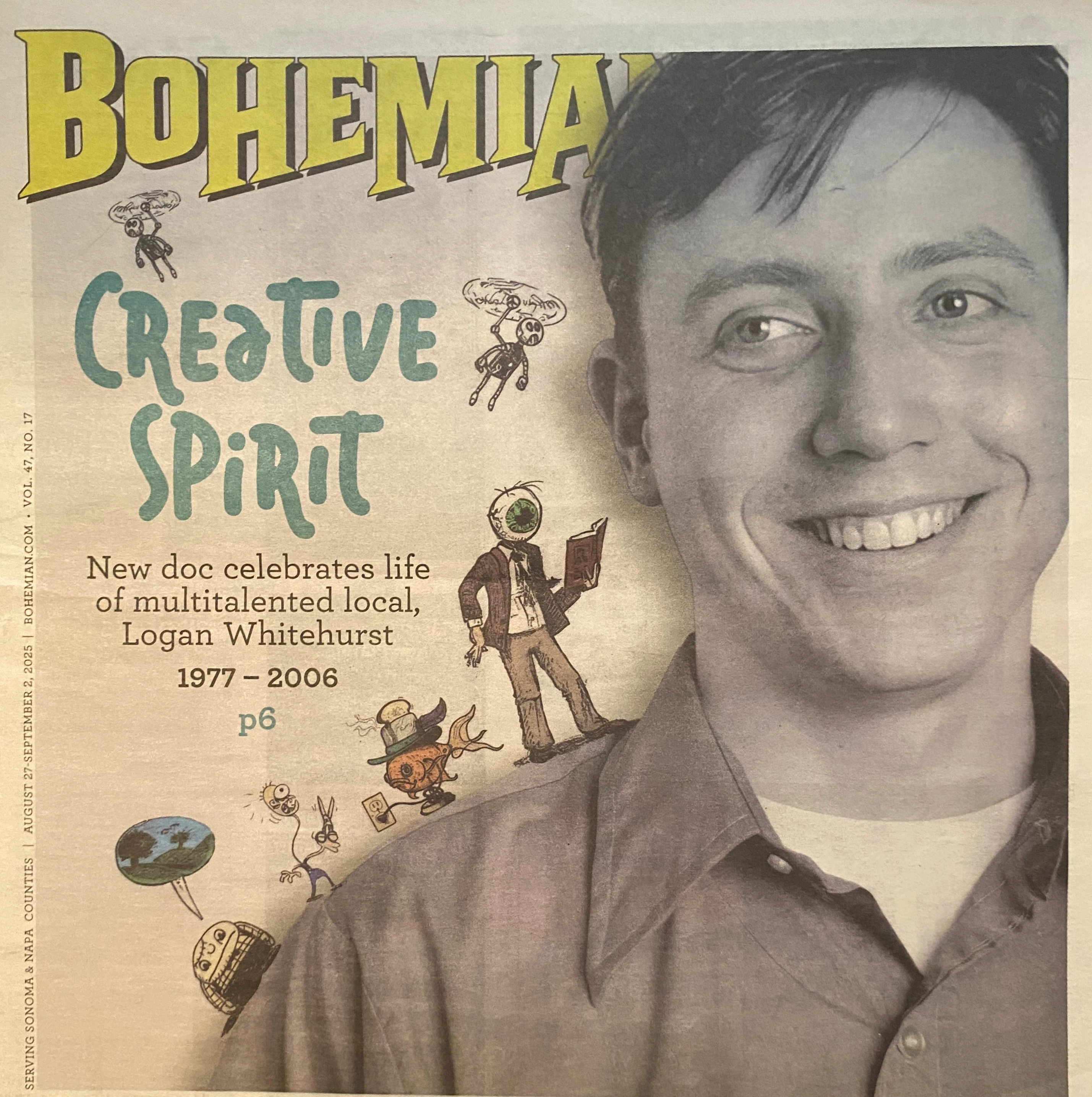 Your Friend Logan featured on the cover of the Bohemian.