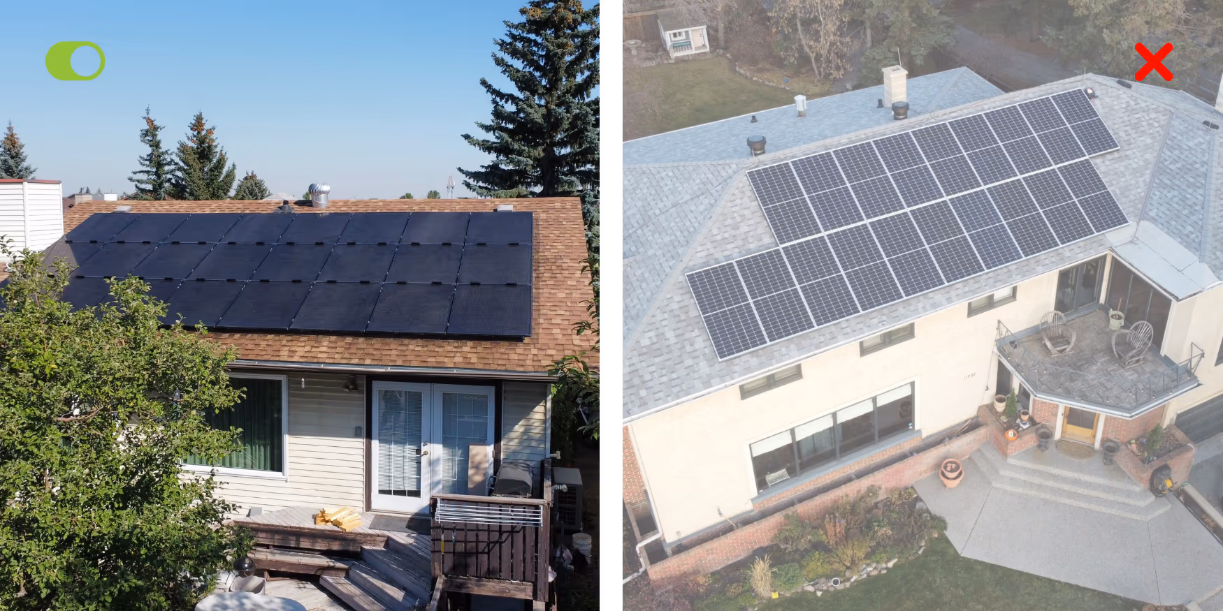 solar system with snow guard vs solar system without