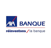 AXA Banque logo with slogan réinventons la banque.