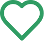 Green outlined heart icon.