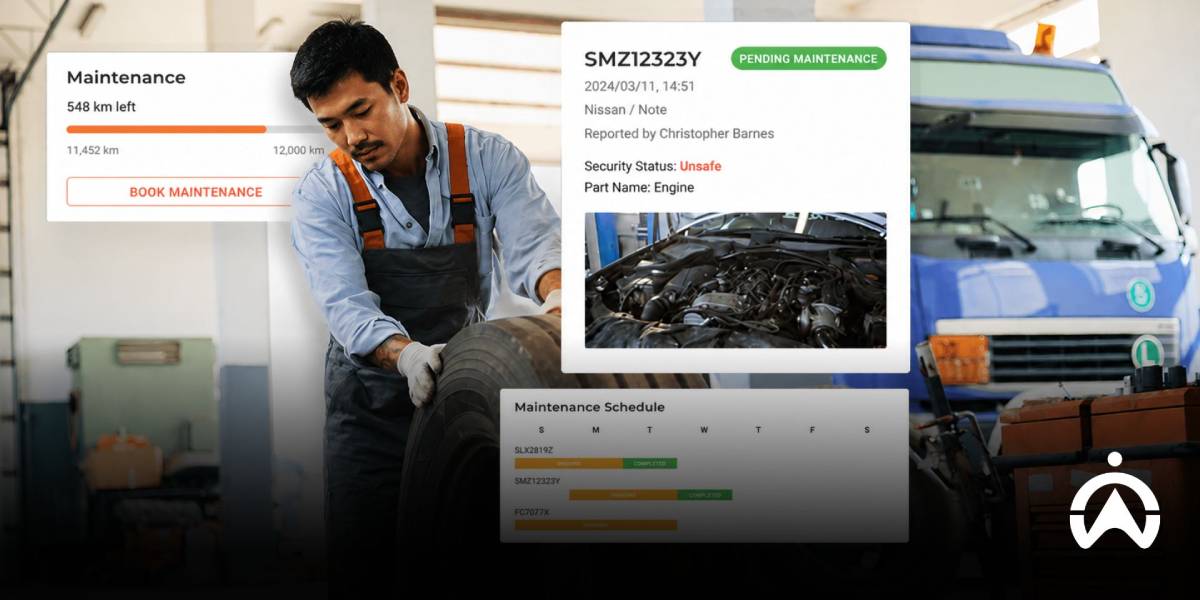 ตัวอย่างหน้าระบบ Fleet Management ที่เก็บข้อมูลจาก CANBus