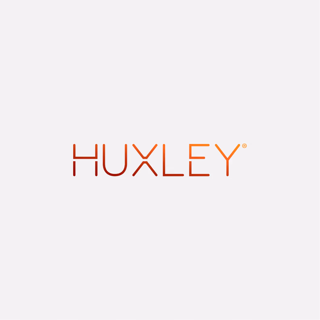 Huxley wordmark in a red-to-orange gradient