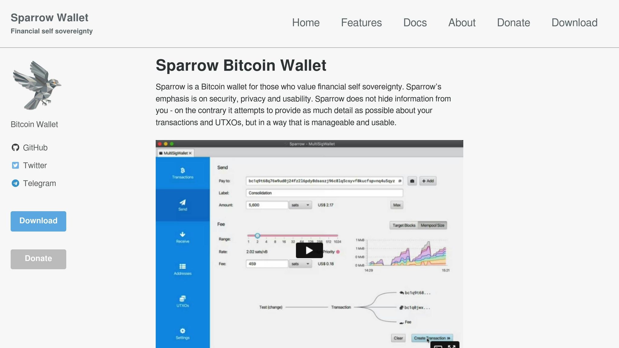 Sparrow Wallet