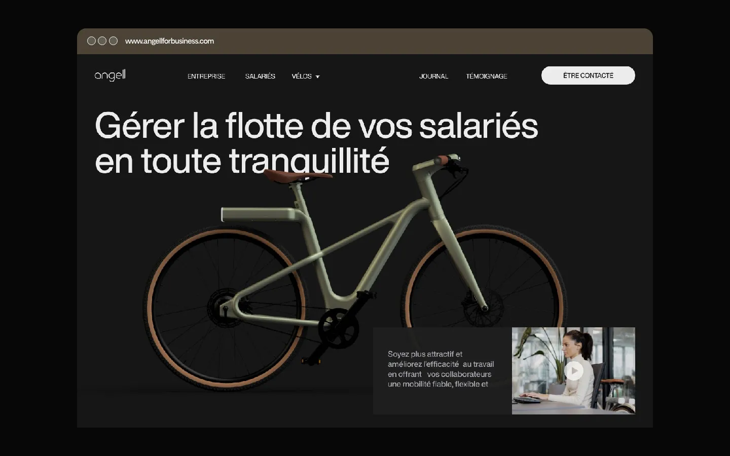 Angell bike's hero section
