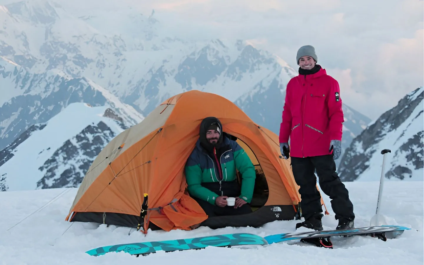 Mathieu crepel and Damien Castera camping