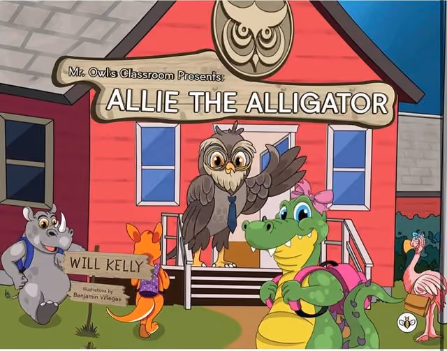Cover art for "Mr. Owl's Classroom Presents: Allie the Alligator" by Will Kelly