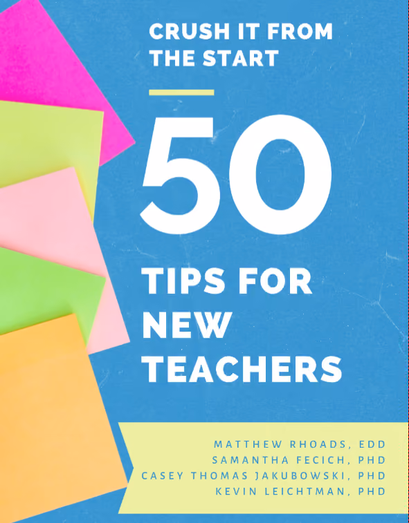 Cover art for "Crush it from the Start: 50 Tips for New Teachers"
