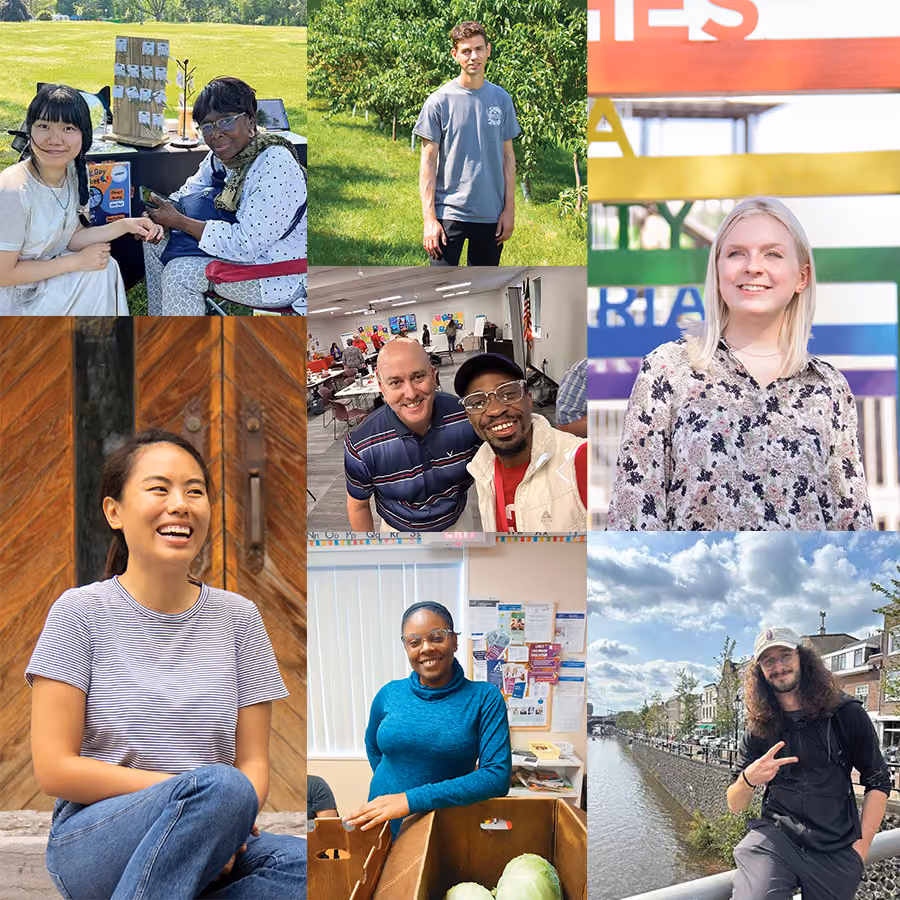 A collage of photos of Massry Fellows over the years.