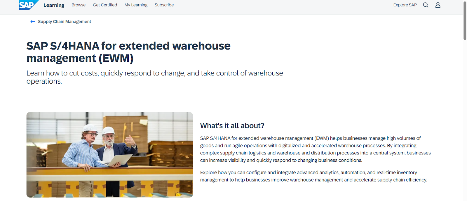 SAP S/4HANA + SAP Extended Warehouse Management (EWM)